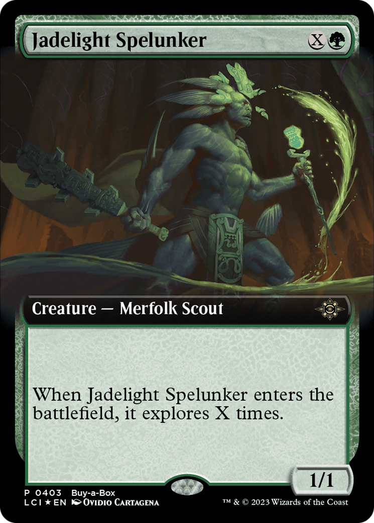 Jadelight Spelunker (Extended Art) (Buy-A-Box) [The Lost Caverns of Ixalan Promos] | The Clever Kobold