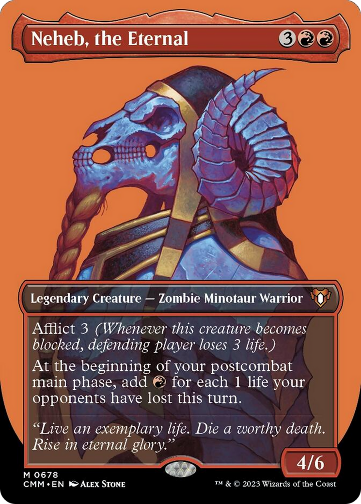 Neheb, the Eternal (Borderless Profile) [Commander Masters] | The Clever Kobold