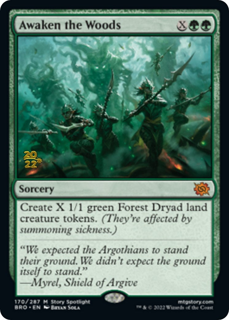 Awaken the Woods [The Brothers' War Prerelease Promos] | The Clever Kobold