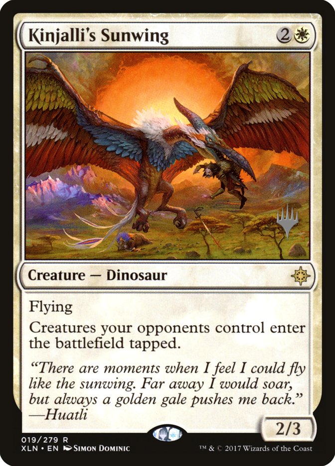 Kinjalli's Sunwing (Promo Pack) [Ixalan Promos] | The Clever Kobold