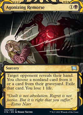 Agonizing Remorse (Foil Etched) [Strixhaven: School of Mages Mystical Archive] | The Clever Kobold