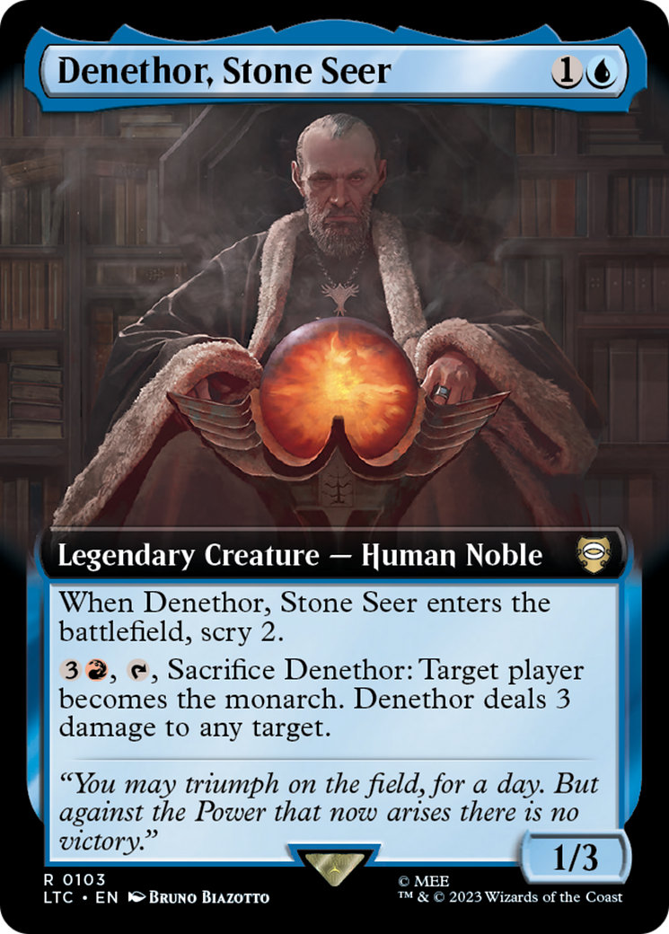 Denethor, Stone Seer (Extended Art) [The Lord of the Rings: Tales of Middle-Earth Commander] | The Clever Kobold