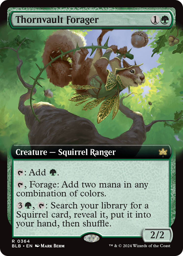 Thornvault Forager (Extended Art) [Bloomburrow] | The Clever Kobold