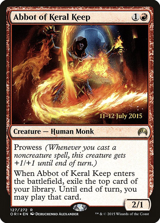 Abbot of Keral Keep [Magic Origins Prerelease Promos] | The Clever Kobold