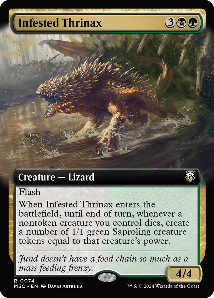 Infested Thrinax (Extended Art) [Modern Horizons 3 Commander] | The Clever Kobold