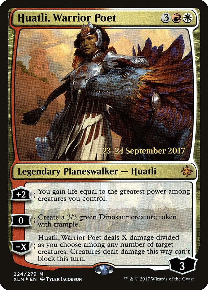 Huatli, Warrior Poet [Ixalan Prerelease Promos] | The Clever Kobold