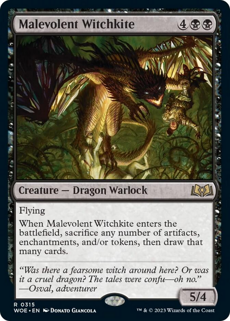 Malevolent Witchkite [Wilds of Eldraine] | The Clever Kobold