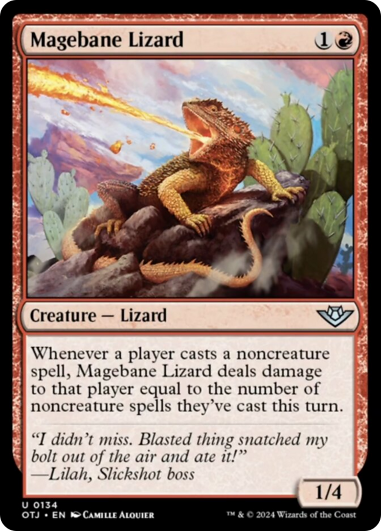 Magebane Lizard [Outlaws of Thunder Junction] | The Clever Kobold