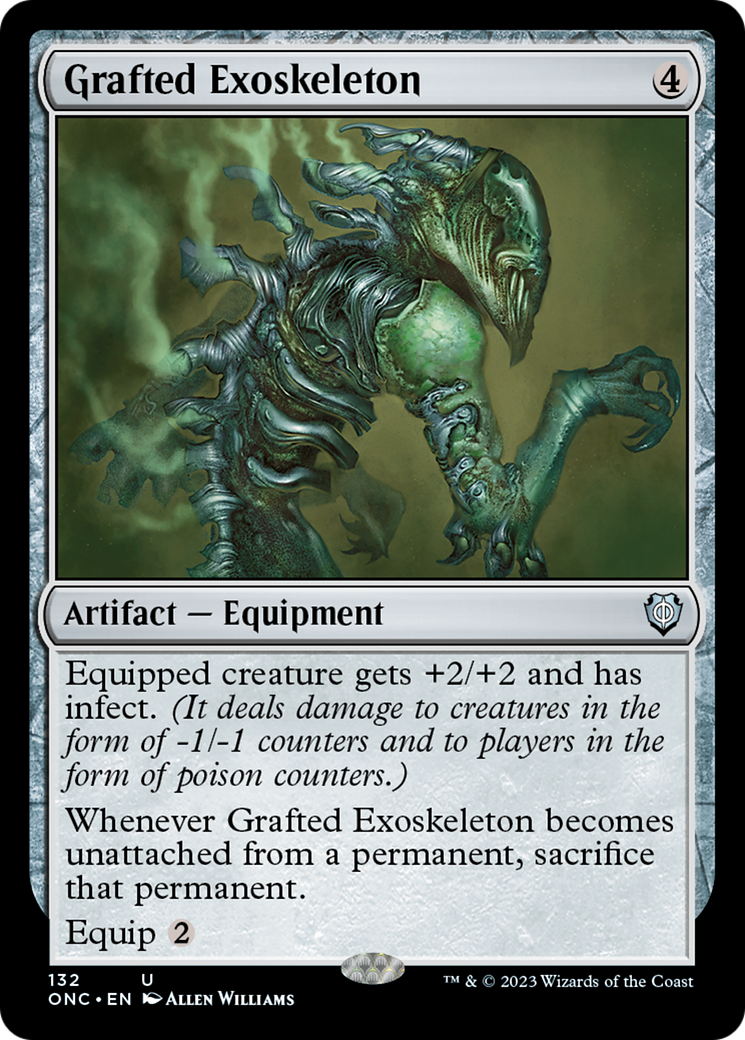 Grafted Exoskeleton [Phyrexia: All Will Be One Commander] | The Clever Kobold