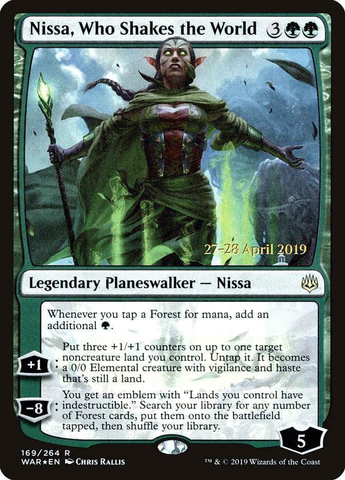 Nissa, Who Shakes the World [War of the Spark Prerelease Promos] | The Clever Kobold