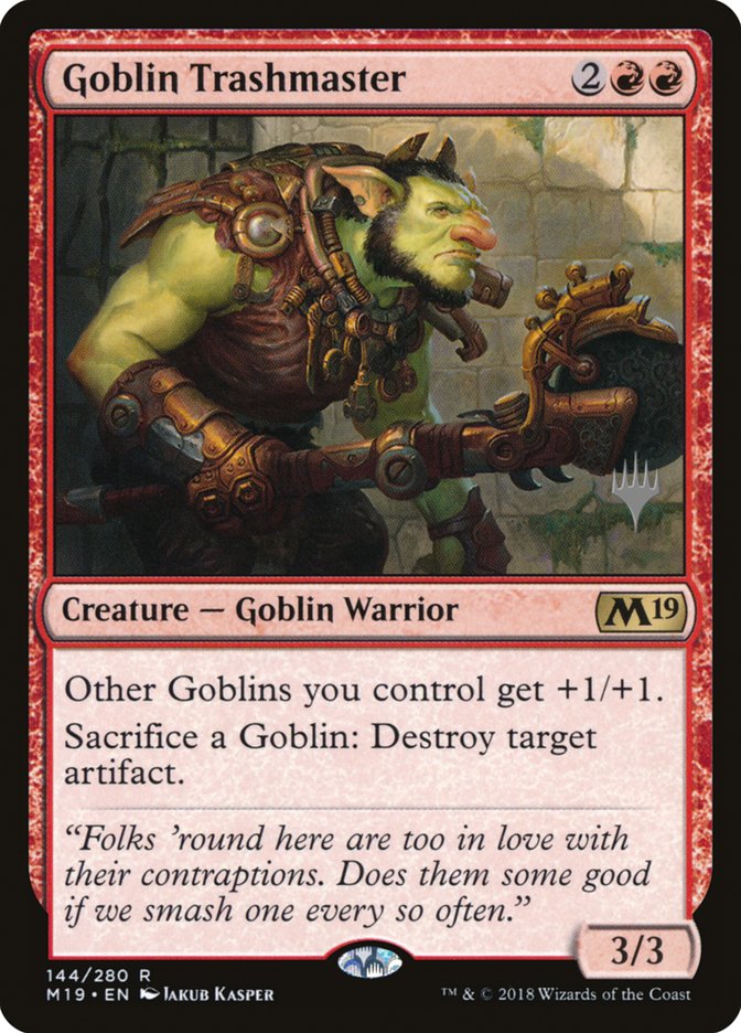 Goblin Trashmaster (Promo Pack) [Core Set 2019 Promos] | The Clever Kobold