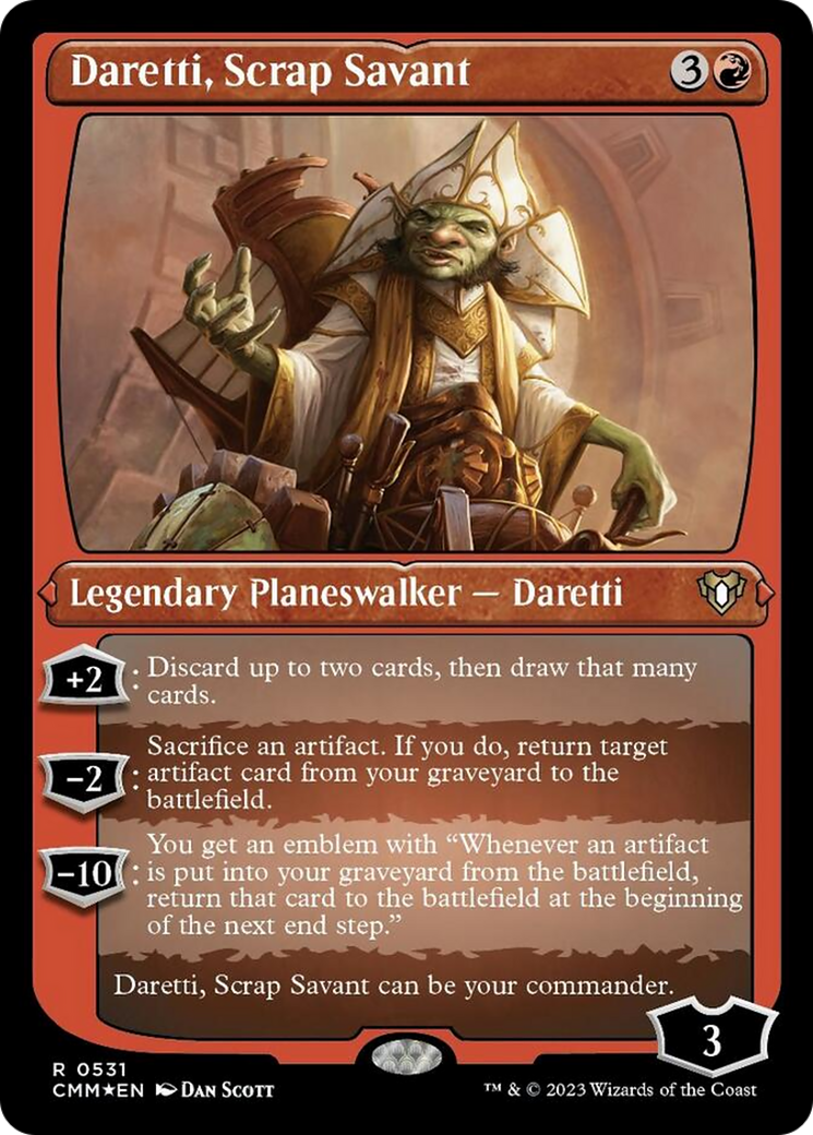 Daretti, Scrap Savant (Foil Etched) [Commander Masters] | The Clever Kobold