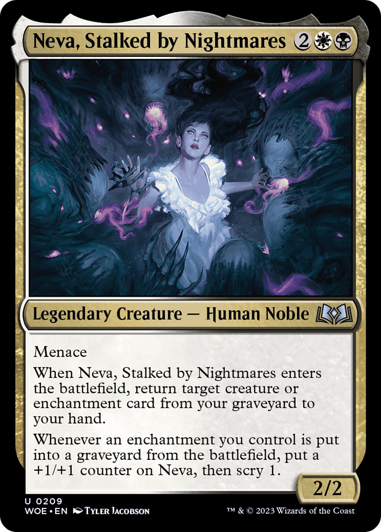 Neva, Stalked by Nightmares [Wilds of Eldraine] | The Clever Kobold