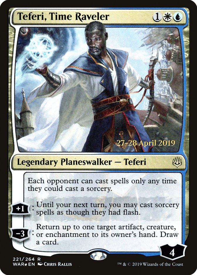 Teferi, Time Raveler [War of the Spark Prerelease Promos] | The Clever Kobold