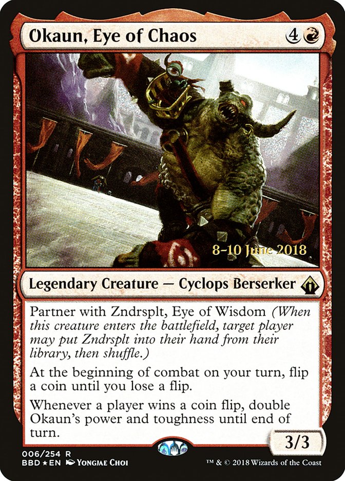 Okaun, Eye of Chaos [Battlebond Prerelease Promos] | The Clever Kobold