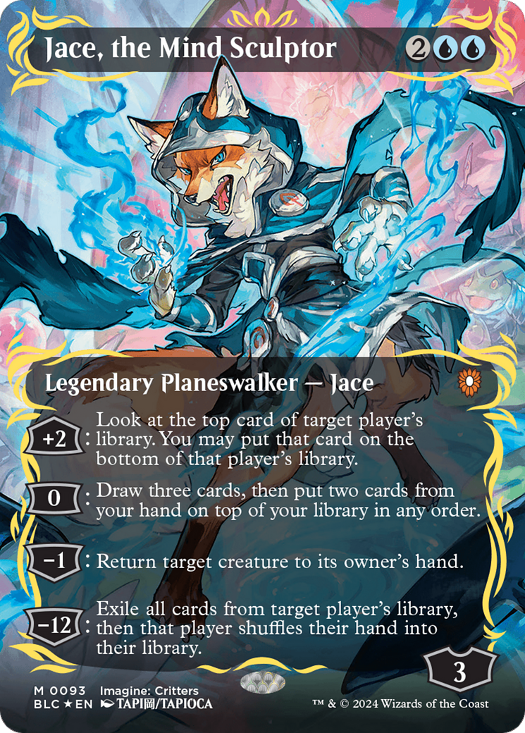 Jace, the Mind Sculptor (Borderless) (Raised Foil) [Bloomburrow Commander] | The Clever Kobold