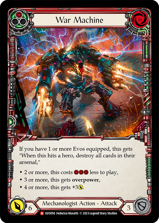 War Machine [EVO056] (Bright Lights)  Rainbow Foil | The Clever Kobold