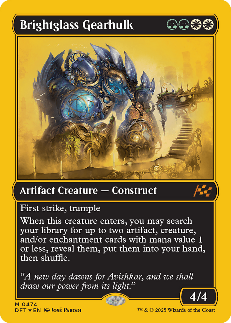 Brightglass Gearhulk (First-Place Foil) [Aetherdrift] | The Clever Kobold