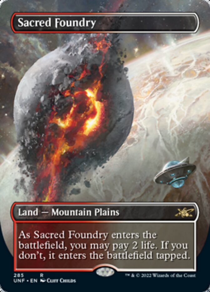 Sacred Foundry (Borderless) [Unfinity] | The Clever Kobold