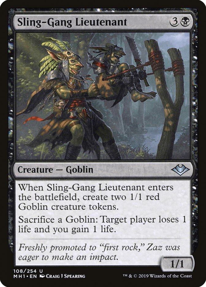 Sling-Gang Lieutenant [Modern Horizons] | The Clever Kobold