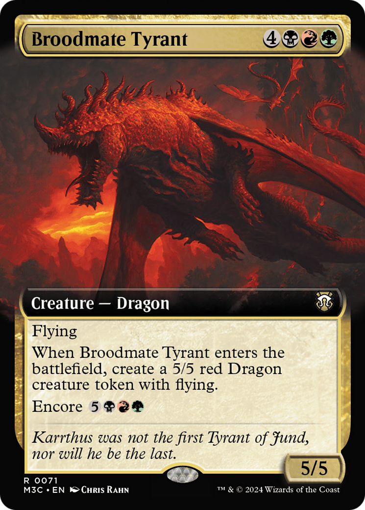 Broodmate Tyrant (Extended Art) [Modern Horizons 3 Commander] | The Clever Kobold