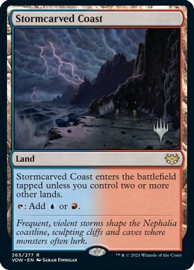 Stormcarved Coast (Promo Pack) [Innistrad: Crimson Vow Promos] | The Clever Kobold