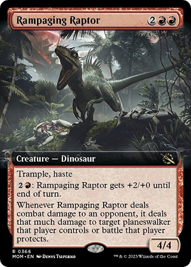 Rampaging Raptor (Extended Art) [March of the Machine] | The Clever Kobold