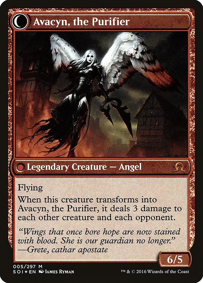 Archangel Avacyn // Avacyn, the Purifier [Shadows over Innistrad Prerelease Promos] | The Clever Kobold