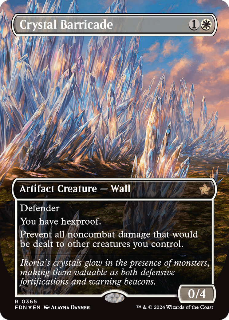 Crystal Barricade (Borderless) (Mana Foil) [Foundations] | The Clever Kobold