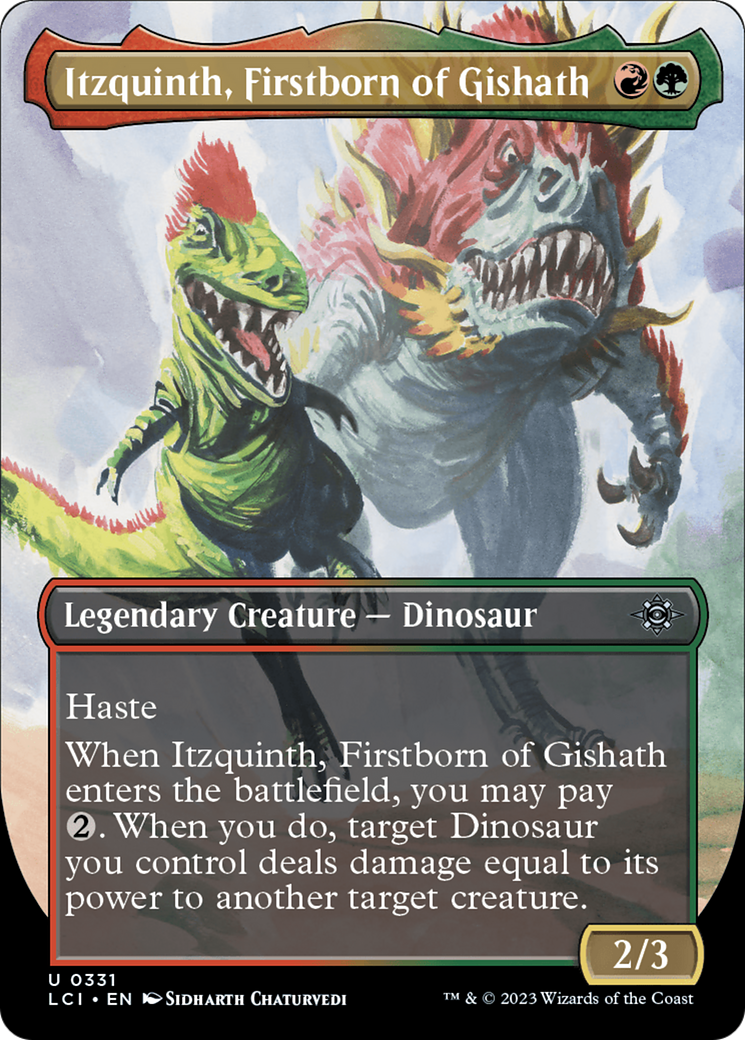 Itzquinth, Firstborn of Gishath (Borderless) [The Lost Caverns of Ixalan] | The Clever Kobold