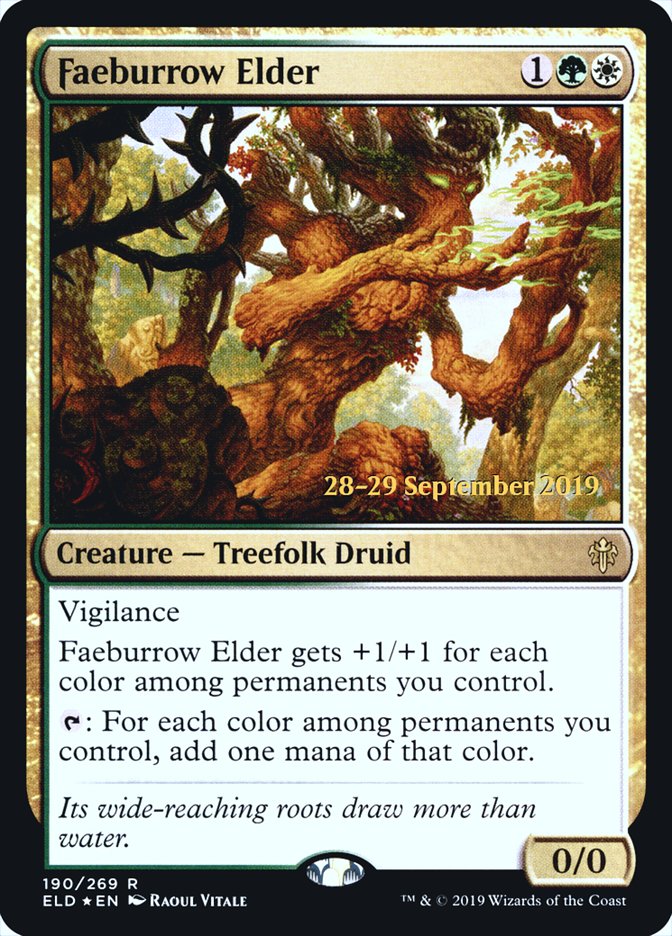 Faeburrow Elder [Throne of Eldraine Prerelease Promos] | The Clever Kobold