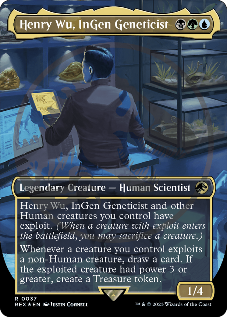 Henry Wu, InGen Geneticist (Emblem) (Borderless) [Jurassic World Collection Tokens] | The Clever Kobold