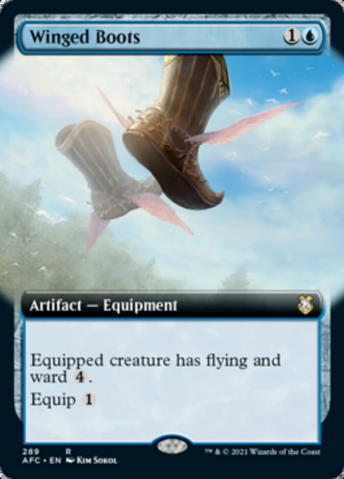 Winged Boots (Extended Art) [Dungeons & Dragons: Adventures in the Forgotten Realms Commander] | The Clever Kobold