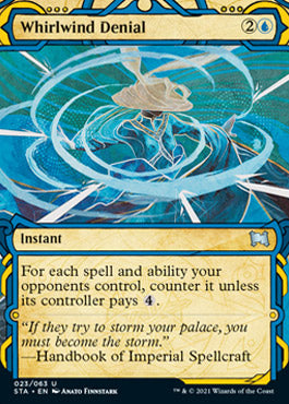 Whirlwind Denial (Foil Etched) [Strixhaven: School of Mages Mystical Archive] | The Clever Kobold