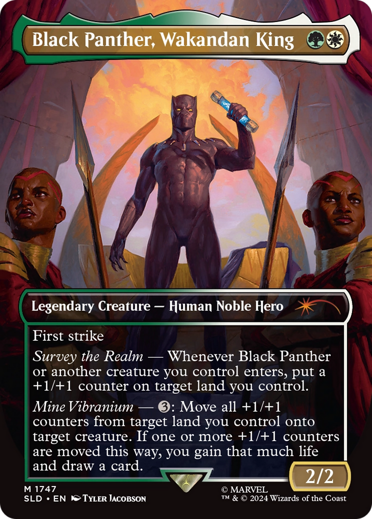 Black Panther, Wakandan King (Rainbow Foil) [Secret Lair Drop Series] | The Clever Kobold