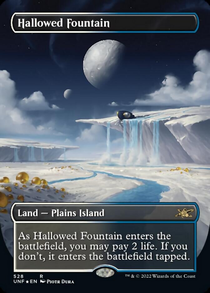 Hallowed Fountain (Borderless) (Galaxy Foil) [Unfinity] | The Clever Kobold