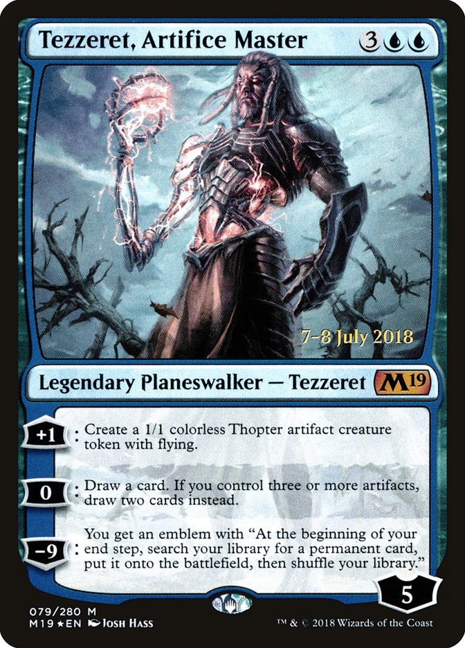 Tezzeret, Artifice Master [Core Set 2019 Prerelease Promos] | The Clever Kobold