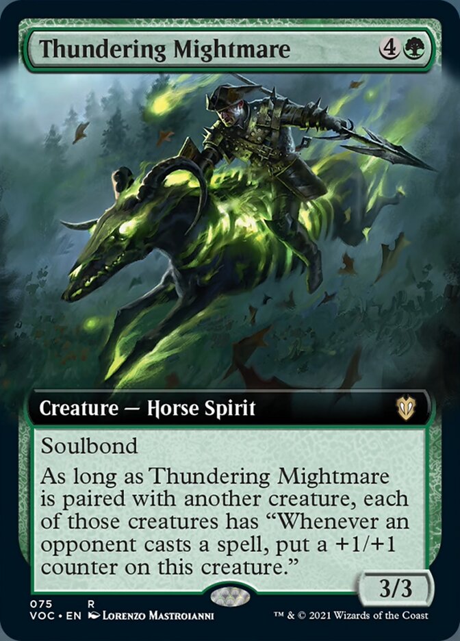 Thundering Mightmare (Extended Art) [Innistrad: Crimson Vow Commander] | The Clever Kobold