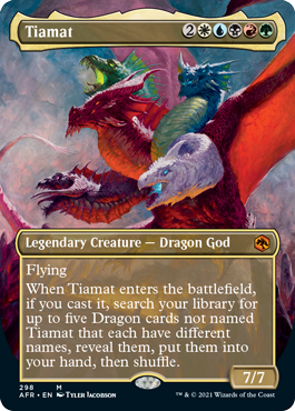 Tiamat (Borderless Alternate Art) [Dungeons & Dragons: Adventures in the Forgotten Realms] | The Clever Kobold