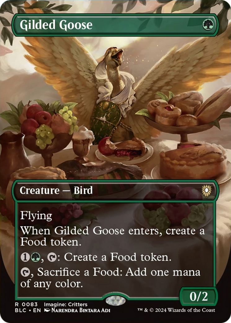 Gilded Goose (Borderless) [Bloomburrow Commander] | The Clever Kobold