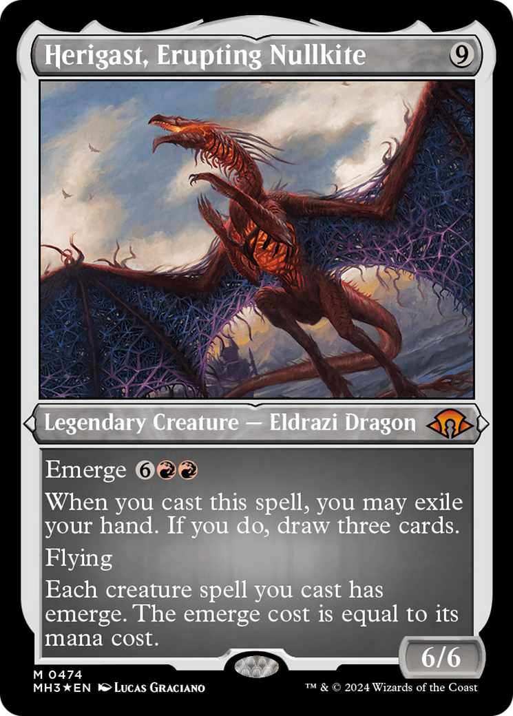 Herigast, Erupting Nullkite (Foil Etched) [Modern Horizons 3] | The Clever Kobold