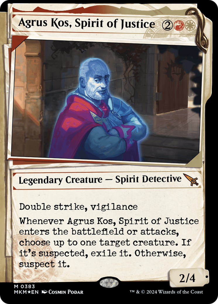 Agrus Kos, Spirit of Justice (Showcase) (Invisible Ink) [Murders at Karlov Manor] | The Clever Kobold