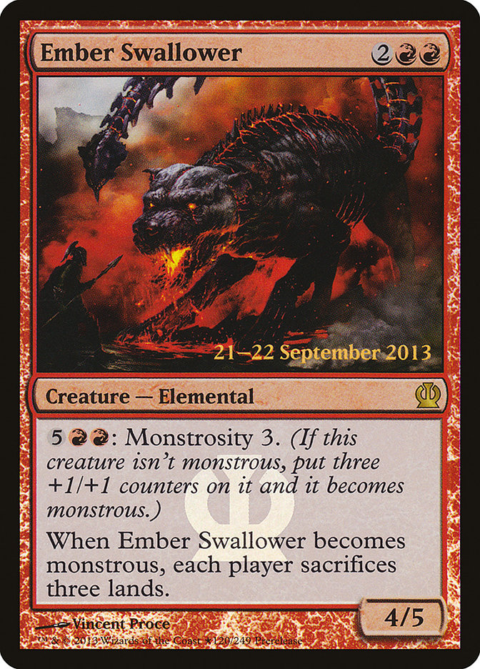 Ember Swallower [Theros Prerelease Promos] | The Clever Kobold