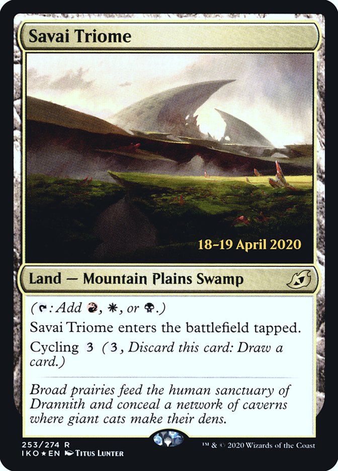 Savai Triome [Ikoria: Lair of Behemoths Prerelease Promos] | The Clever Kobold