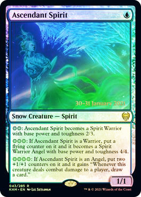 Ascendant Spirit [Kaldheim Prerelease Promos] | The Clever Kobold