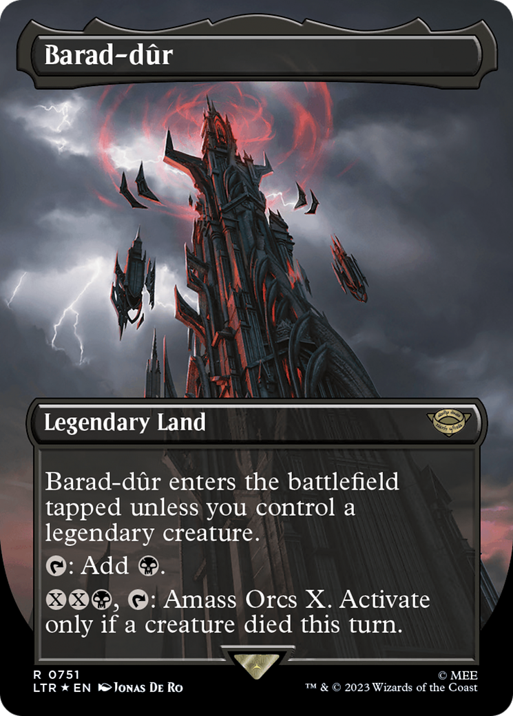 Barad-dur (0751) (Borderless) (Surge Foil) [The Lord of the Rings: Tales of Middle-Earth] | The Clever Kobold