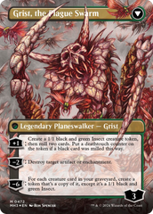 Grist, Voracious Larva // Grist, the Plague Swarm (Borderless) (Textured Foil) [Modern Horizons 3] | The Clever Kobold