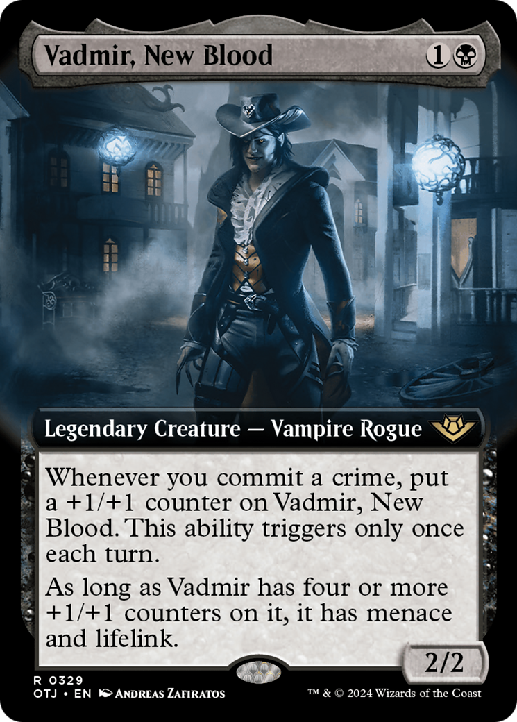 Vadmir, New Blood (Extended Art) [Outlaws of Thunder Junction] | The Clever Kobold