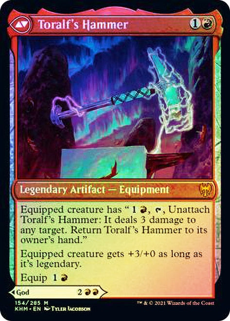 Toralf, God of Fury // Toralf's Hammer [Kaldheim Prerelease Promos] | The Clever Kobold