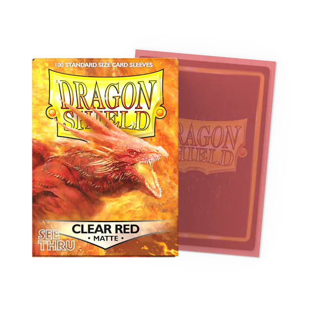 Clear Red - Matte Sleeves - Standard Size